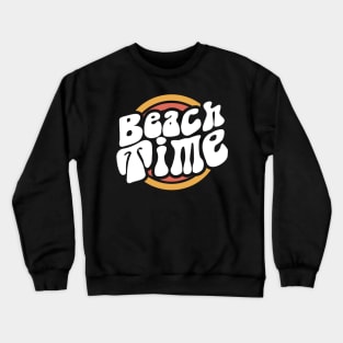 Vsco Girl Vintage Beach Time Retro Aesthetics Circles Crewneck Sweatshirt